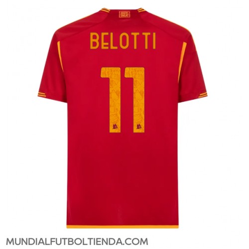 Camiseta AS Roma Andrea Belotti #11 Primera Equipación Replica 2023-24 mangas cortas